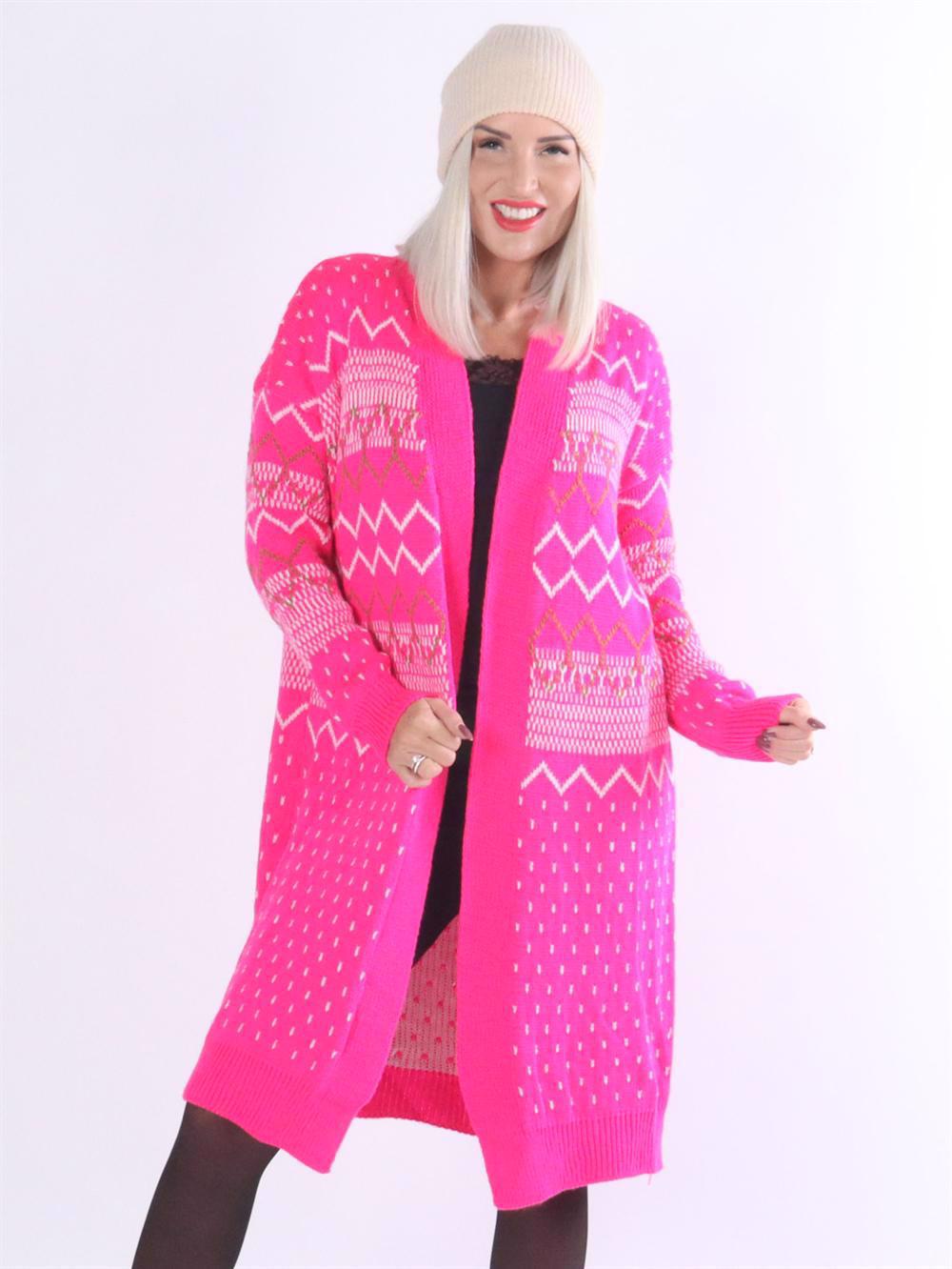 Brandi - Mönstrad stickad kofta